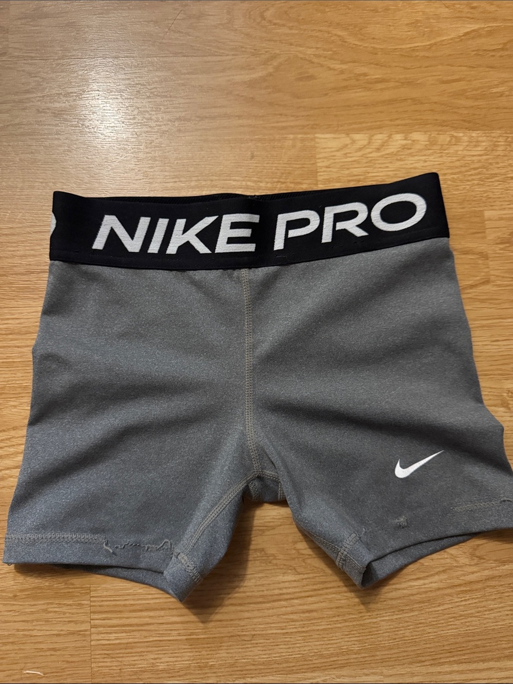 Nike Pro Gray & Black Gymnastics Running Compression Shorts
